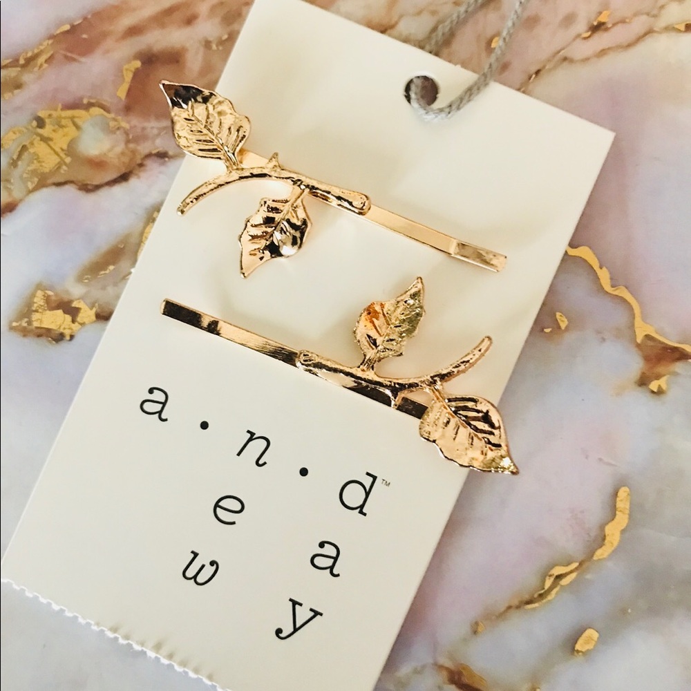 🍂 Gold leaf 🍂 bobby pin set